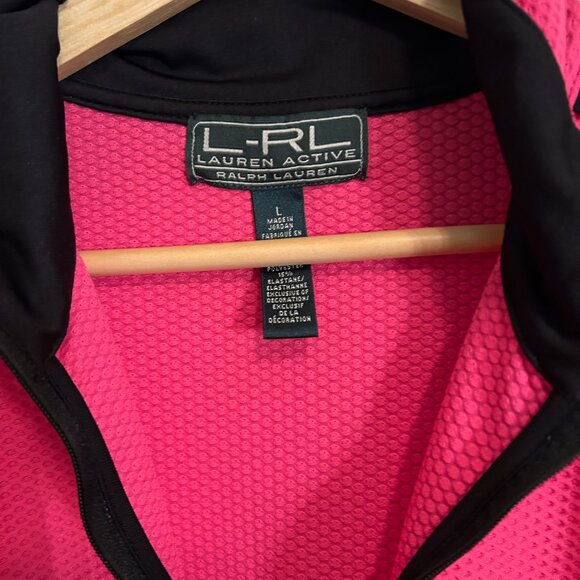 LRL Lauren Active Ralph Lauren Shirt 1/4 Zip Pullover Women's Pink SZL - Picture 8 of 8
